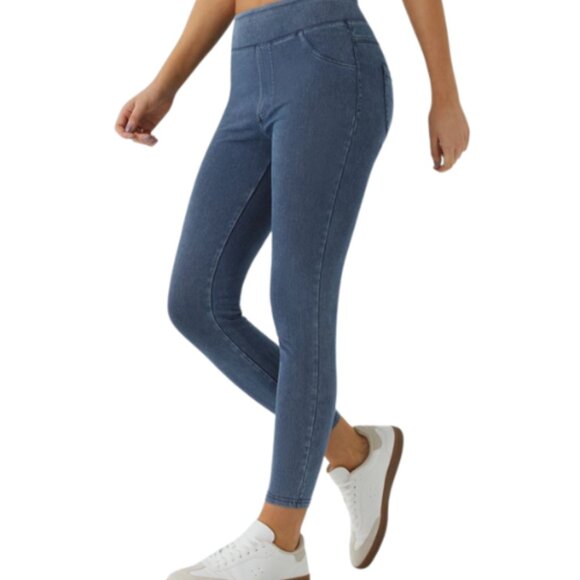 Halara Flex Womens Small High Waisted Pocket Denim Casual Leggings CN - Picture 1 of 12